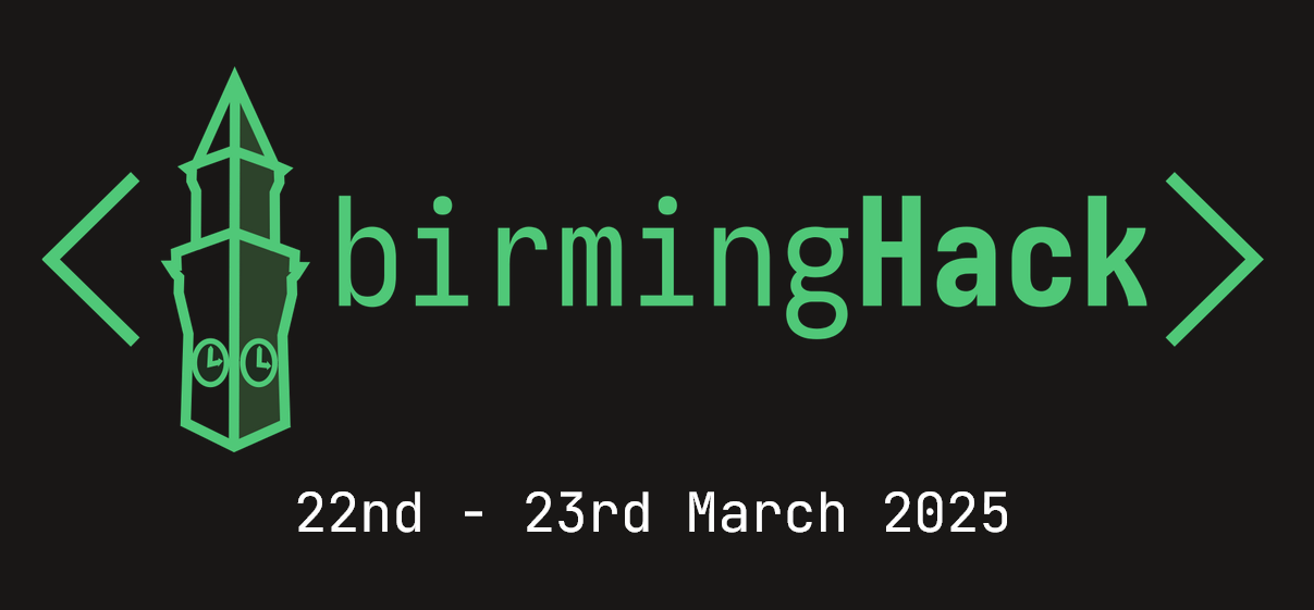 The birmingHack logo with the date included.